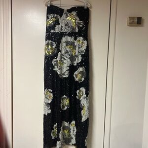 Dress the Population Sequins Floral Evening Gown